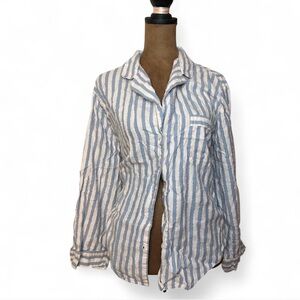 VS Blue Striped Pajama Top Size L
